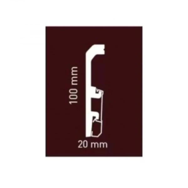 Arbiton VEGA P1020 Plint – Wit – 100x20mm – 240cm