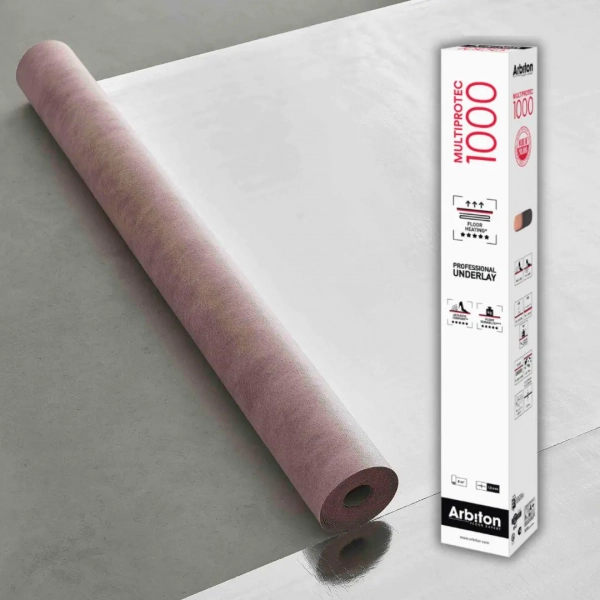 Arbiton Multiprotec 1000 – ondervloer laminaat vloerverwarming – dikte 1.5 mm – 14 dB – 8m²