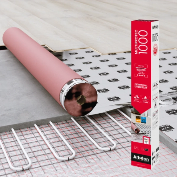 Arbiton Multiprotec 1000 3-in-1 – ondervloer laminaat vloerverwarming – dikte 1.5 mm – 14 dB – 8m²