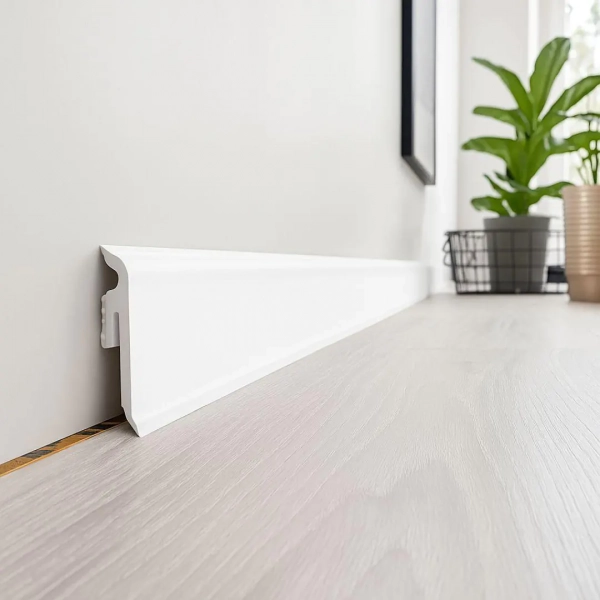 Arbiton VIGO 60 Flexibele PVC plint – Wit 01 (RAL 9003) – 60x15mm – 220cm
