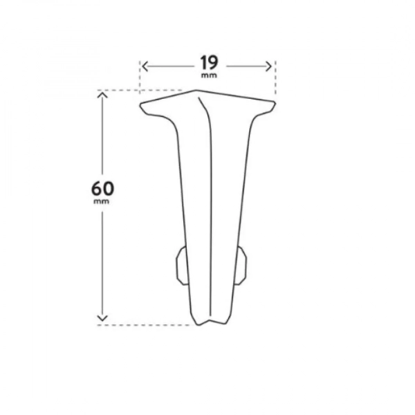 Arbiton VIGO 60 Plint binnenhoek – Eiken Bradford (2 stuks)