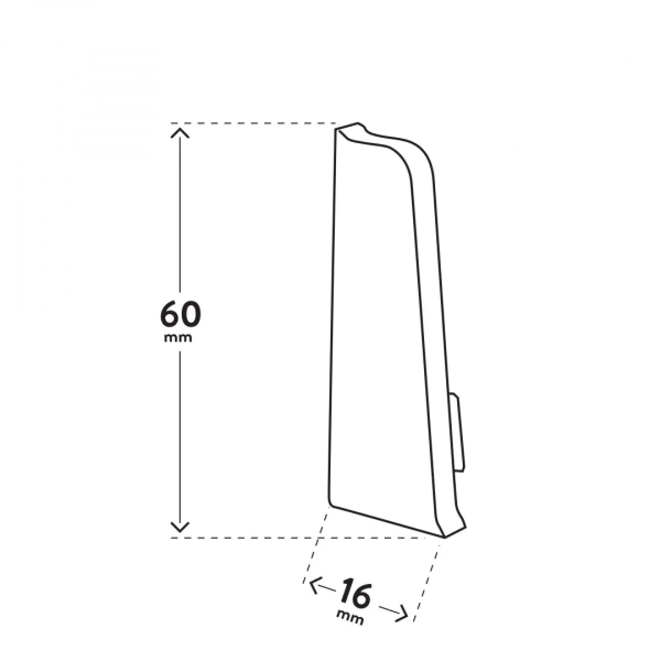 Arbiton VIGO 60 Plint eindstuk – Eiken Scandinavian (2 stuks)