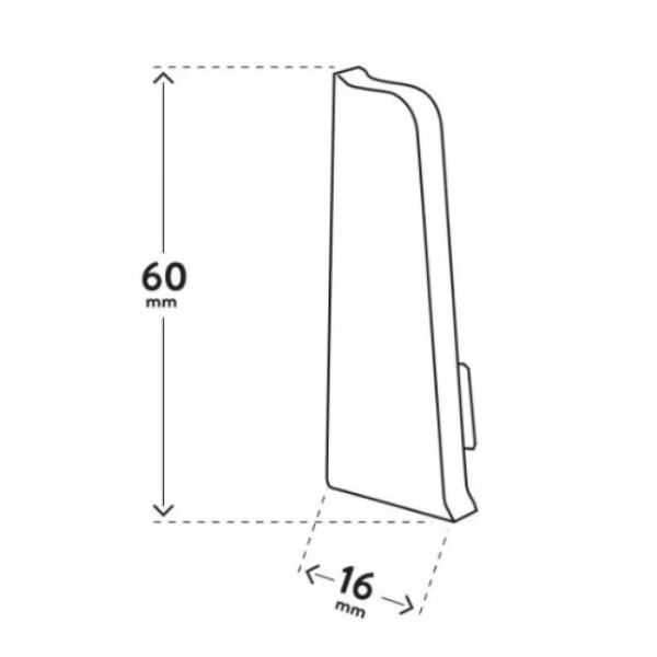 Arbiton VIGO 60 Plint eindstuk – Eiken Monument (2 stuks)