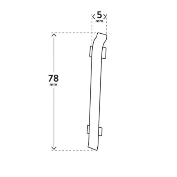 Arbiton VIGO 80 Plint verbindingsstuk – Donkergrijs (2 stuks)