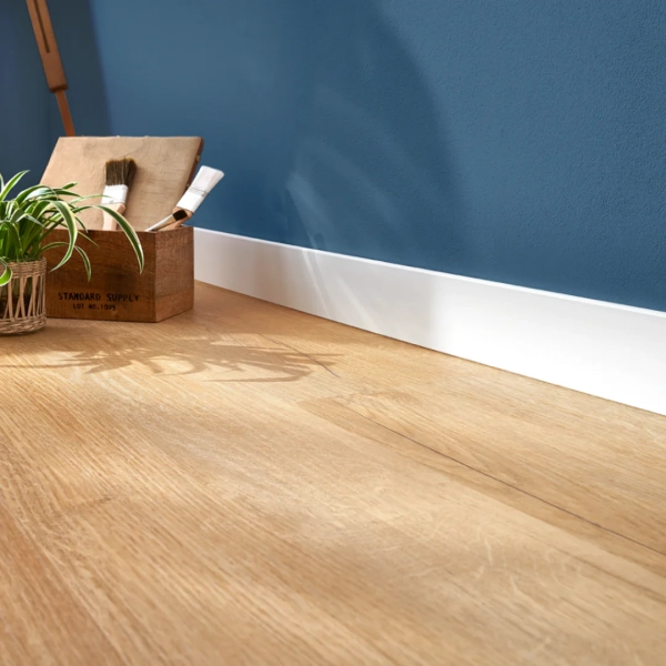 Arbiton TORE Monocolor Polymeer plint – Wit – 80x14mm – 220cm