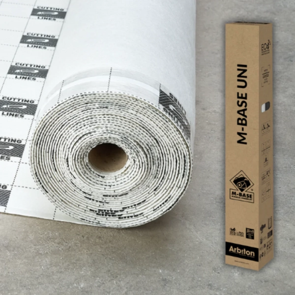 Arbiton M-BASE Uni Eco – ondervloer laminaat vloerverwarming – dikte 2 mm – 16 dB – 8m²