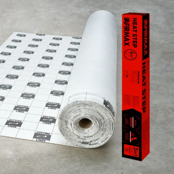 Afirmax Heat Step – ondervloer laminaat vloerverwarming – dikte 2 mm – 18 dB – 6m²