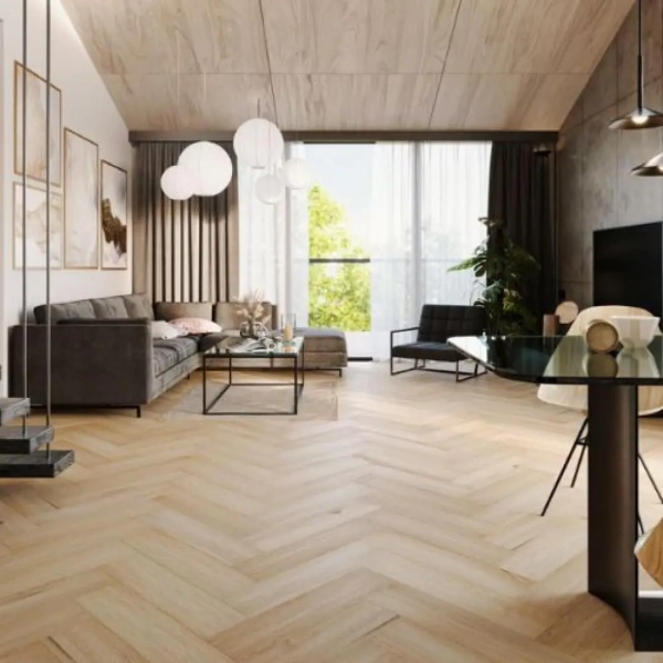 Arbiton Amaron Herringbone Dryback Eiken Yankee – Visgraat plak PVC