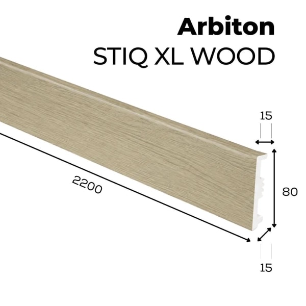 Arbiton STIQ XL WOOD Plint – Eiken Izmir 235 – 80x15mm – 220cm