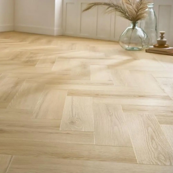 Arbiton Amaron Herringbone EIR Acoustic Eiken Princeton - klik PVC visgraat met ondervloer