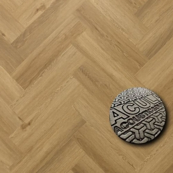Arbiton Amaron Herringbone EIR Acoustic Eiken Burbon - klik PVC visgraat met ondervloer