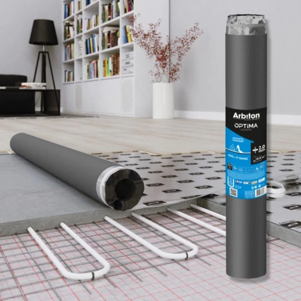 Arbiton Optima Aquastop – ondervloer laminaat vloerverwarming – dikte 2 mm – 10m²