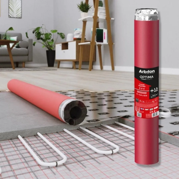 Arbiton Optima Thermo Aquastop – ondervloer laminaat vloerverwarming – dikte 1,5 mm – 10m²