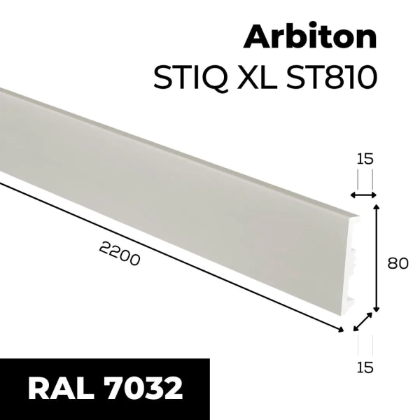 Arbiton STIQ XL ST810 Flexibele plint – Kasjmier – 80x15mm – 220cm