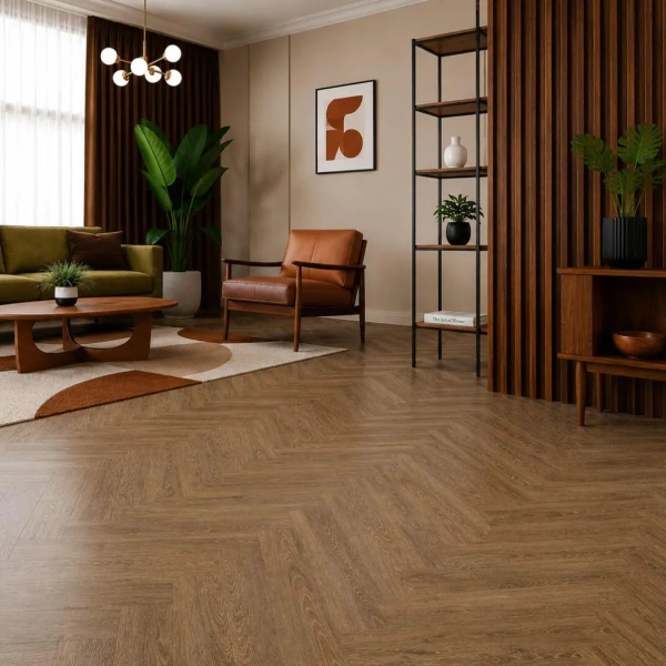 Arbiton Amaron Herringbone Dryback Eiken Georgetown – Visgraat plak PVC