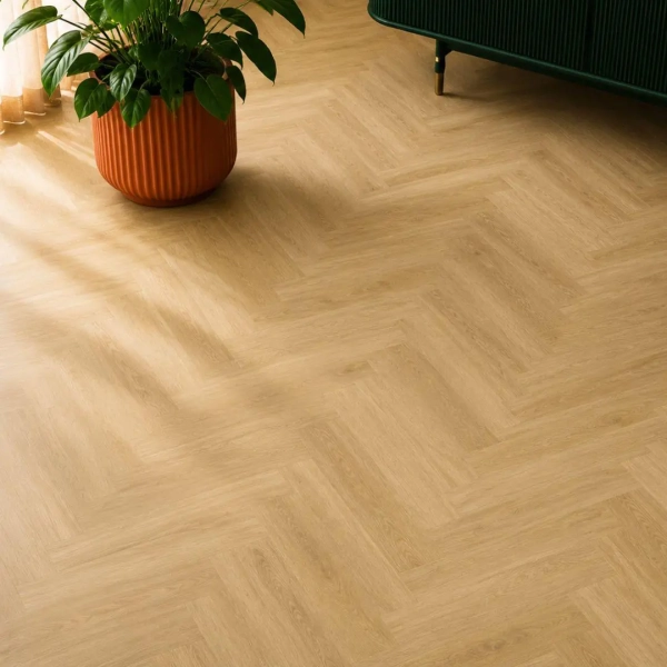Arbiton Amaron Herringbone Dryback Eiken Menor – Visgraat plak PVC