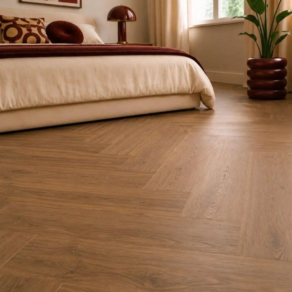 Arbiton Amaron Herringbone Dryback Eiken Rochester – Visgraat plak PVC