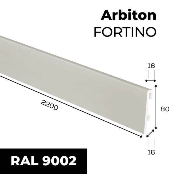 Arbiton FORTINO plint – Kasjmier – 80x16mm – 220cm