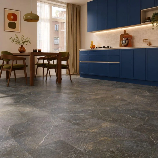 Afirmax BiClick XXL Stone Grey Carrara – Vinyl tegel – 91,4 x 45,7 cm – Klik PVC