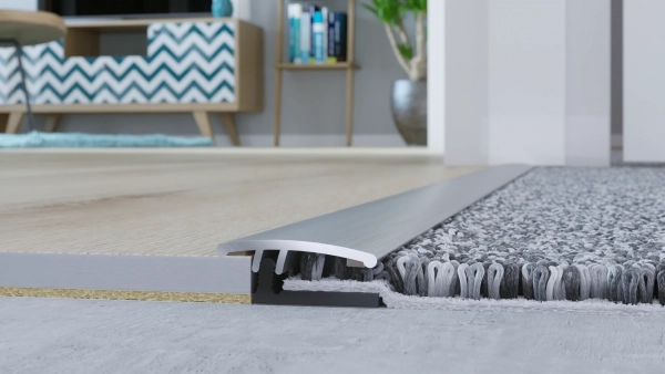 Overgangsprofiel Arbiton PRODUO 22 – geborsteld zilver – 22mm x 186cm – Dilatatieprofiel