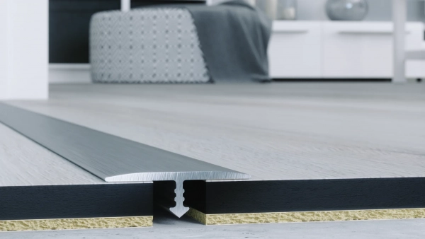 T-profiel Arbiton PRO-T – geborsteld zilver – 22mm x 93cm – Dilatatieprofiel