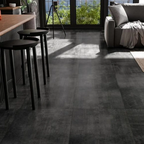 Arbiton Amaron Forma Acoustic Amadora Anthracite - Vinyl tegel 91,4 x 45,7 cm - Klik PVC met ondervloer