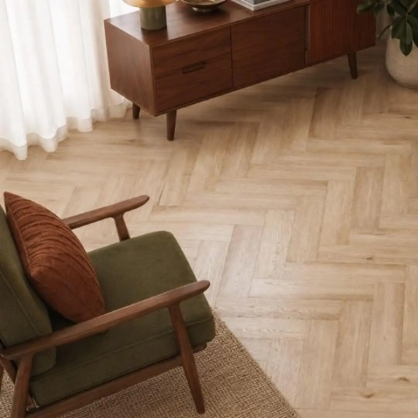 Plak PVC houtlook - Eiken American - Visgraat plak PVC