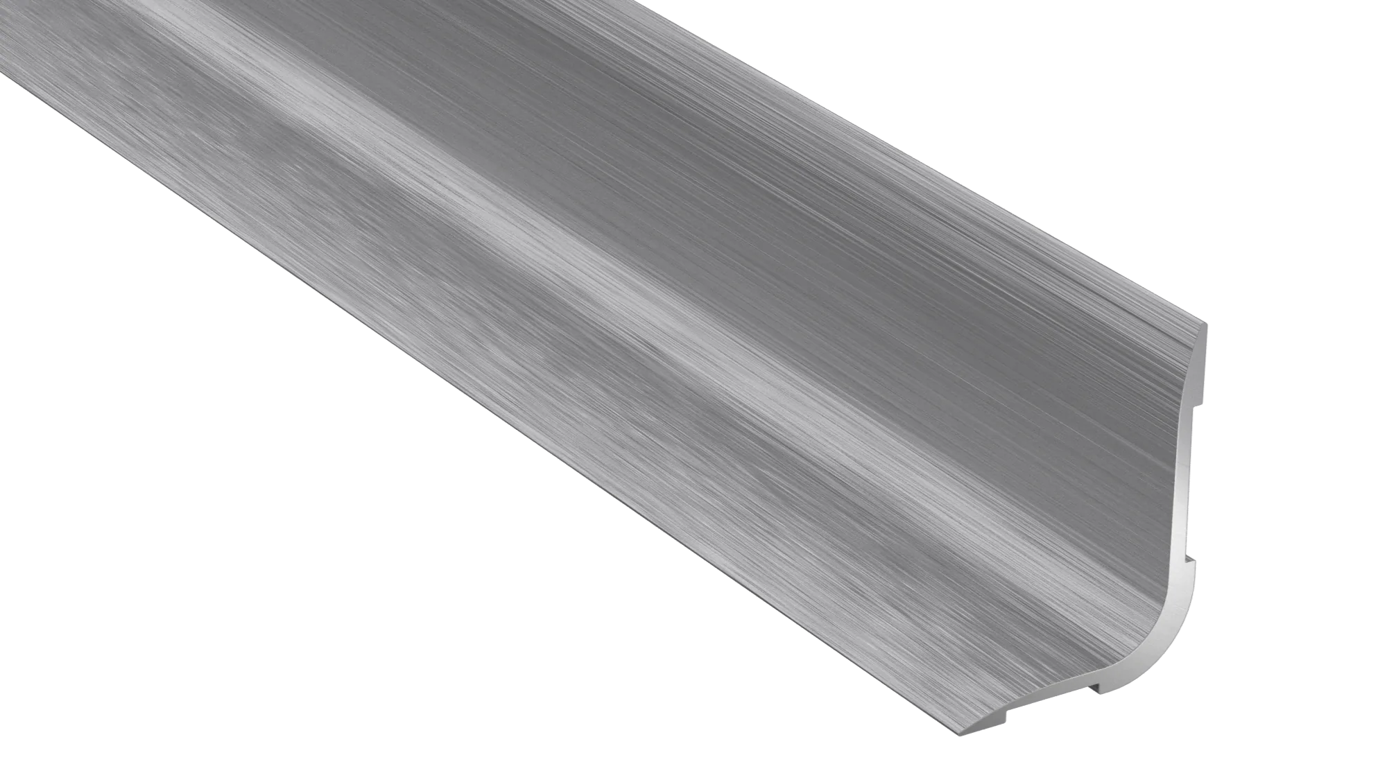 Hoekprofiel Arbiton PRO L – geborsteld zilver – 15/20mm x 93cm – Eindprofiel