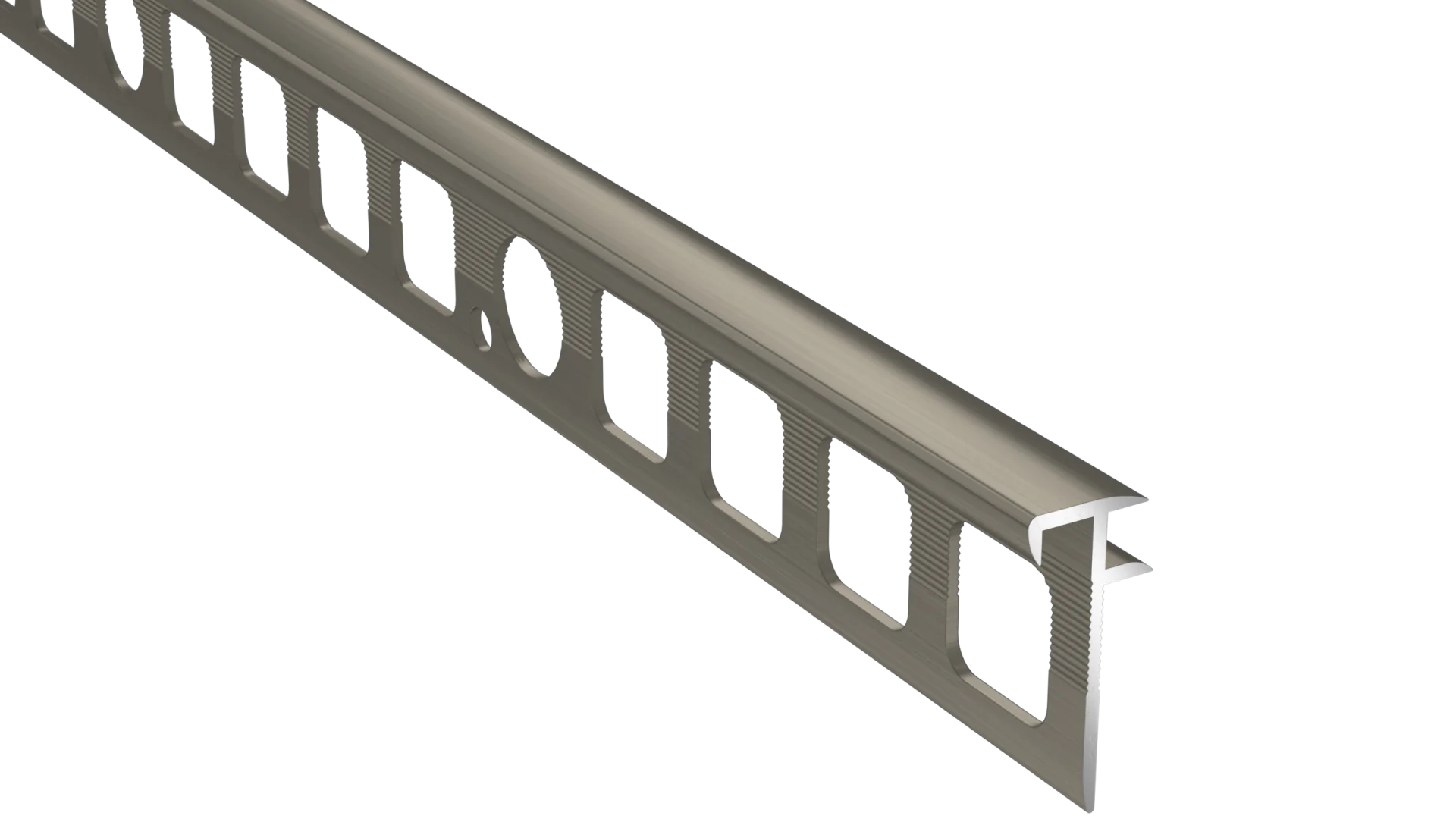 Trapprofiel Arbiton PRO S2 – geborsteld titanium – 200cm – voor buiten